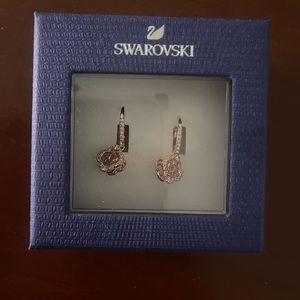 Swarovski Rose Plated Earrings